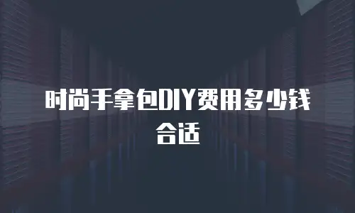 时尚手拿包DIY费用多少钱合适