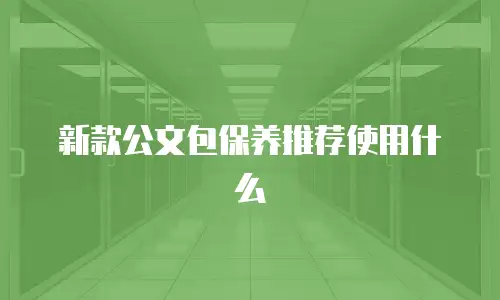新款公文包保养推荐使用什么