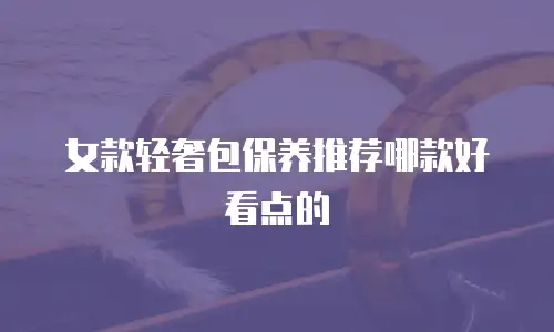 女款轻奢包保养推荐哪款好看点的