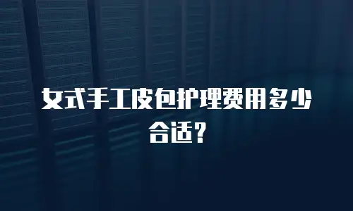 女式手工皮包护理费用多少合适？