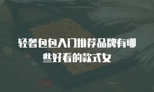 轻奢包包入门推荐品牌有哪些好看的款式女