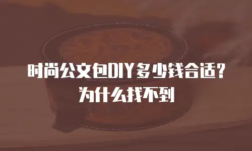时尚公文包DIY多少钱合适？为什么找不到
