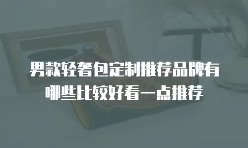 男款轻奢包定制推荐品牌有哪些比较好看一点推荐