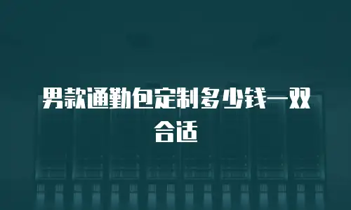 男款通勤包定制多少钱一双合适
