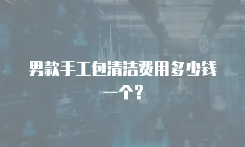 男款手工包清洁费用多少钱一个？
