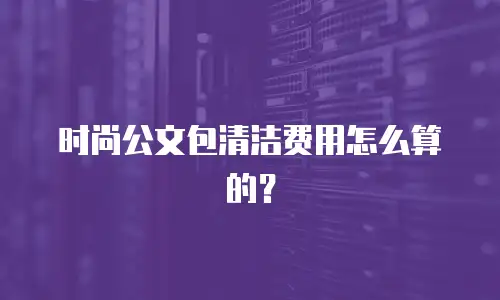 时尚公文包清洁费用怎么算的？