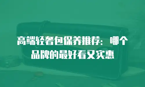 高端轻奢包保养推荐：哪个品牌的最好看又实惠