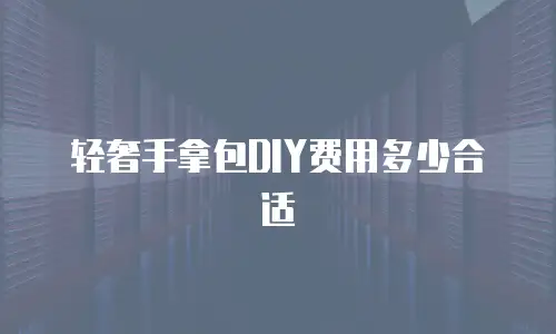 轻奢手拿包DIY费用多少合适