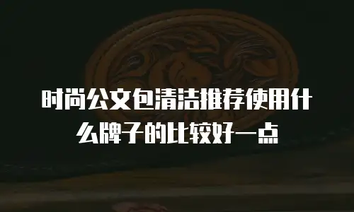 时尚公文包清洁推荐使用什么牌子的比较好一点