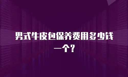 男式牛皮包保养费用多少钱一个？