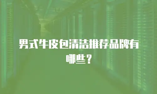男式牛皮包清洁推荐品牌有哪些？