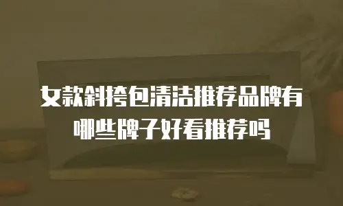 女款斜挎包清洁推荐品牌有哪些牌子好看推荐吗