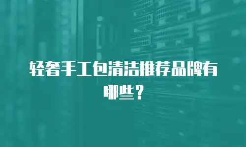 轻奢手工包清洁推荐品牌有哪些？