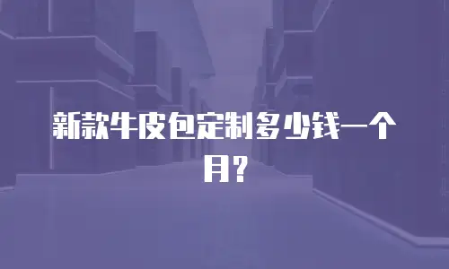 新款牛皮包定制多少钱一个月？