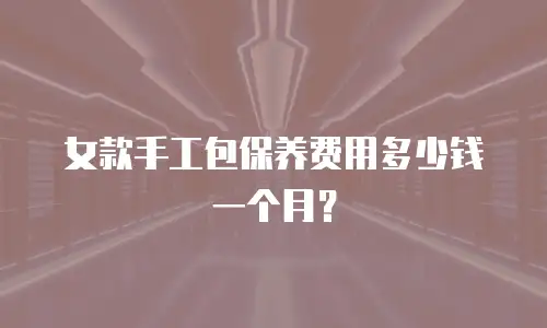 女款手工包保养费用多少钱一个月？