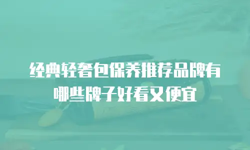 经典轻奢包保养推荐品牌有哪些牌子好看又便宜