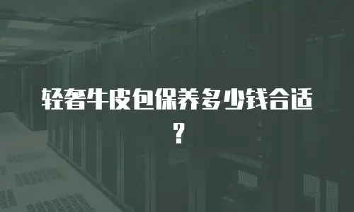  轻奢牛皮包保养多少钱合适？