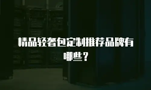 精品轻奢包定制推荐品牌有哪些？
