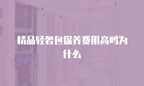 精品轻奢包保养费用高吗为什么