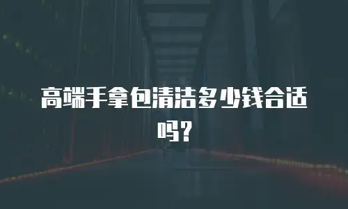 高端手拿包清洁多少钱合适吗？