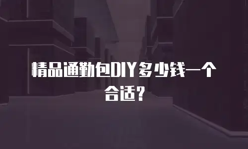 精品通勤包DIY多少钱一个合适？