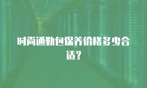 时尚通勤包保养价格多少合适？
