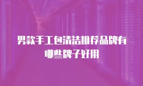 男款手工包清洁推荐品牌有哪些牌子好用