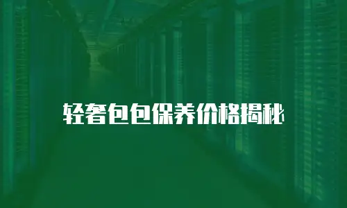 轻奢包包保养价格揭秘