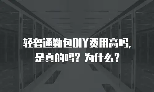 轻奢通勤包DIY费用高吗，是真的吗？为什么？