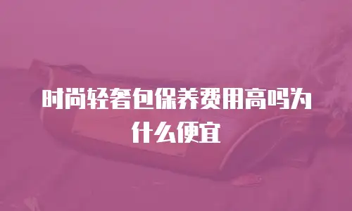 时尚轻奢包保养费用高吗为什么便宜