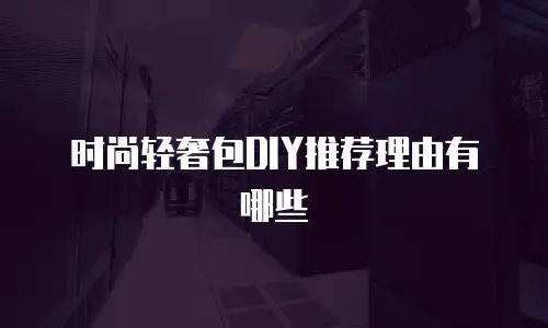 时尚轻奢包DIY推荐理由有哪些