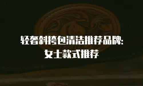 轻奢斜挎包清洁推荐品牌：女士款式推荐