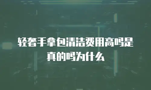 轻奢手拿包清洁费用高吗是真的吗为什么