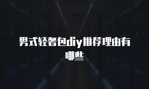 男式轻奢包diy推荐理由有哪些
