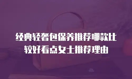 经典轻奢包保养推荐哪款比较好看点女士推荐理由