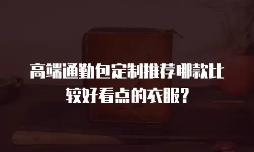 高端通勤包定制推荐哪款比较好看点的衣服？