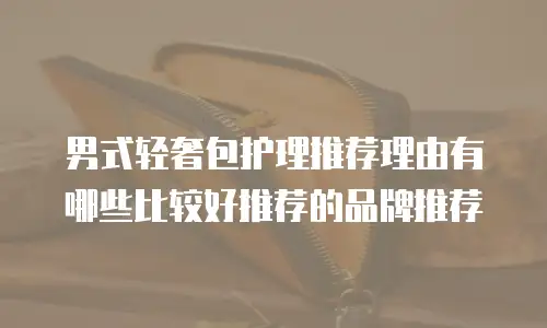 男式轻奢包护理推荐理由有哪些比较好推荐的品牌推荐