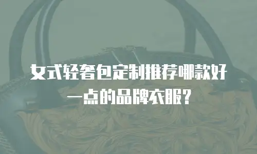 女式轻奢包定制推荐哪款好一点的品牌衣服？
