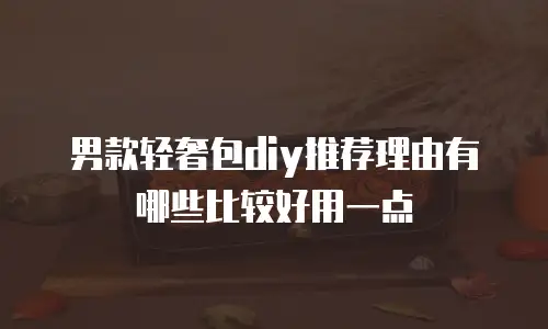 男款轻奢包diy推荐理由有哪些比较好用一点