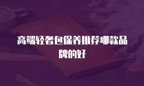 高端轻奢包保养推荐哪款品牌的好
