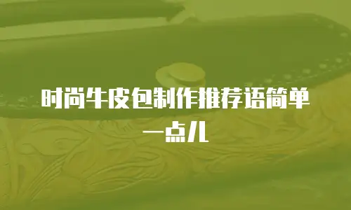 时尚牛皮包制作推荐语简单一点儿