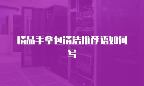 精品手拿包清洁推荐语如何写