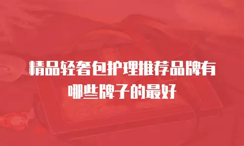 精品轻奢包护理推荐品牌有哪些牌子的最好