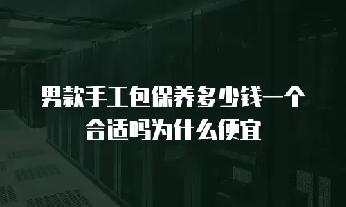 男款手工包保养多少钱一个合适吗为什么便宜