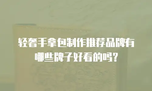 轻奢手拿包制作推荐品牌有哪些牌子好看的吗？