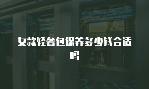 女款轻奢包保养多少钱合适吗