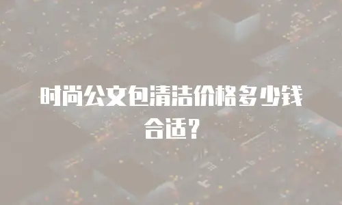 时尚公文包清洁价格多少钱合适？