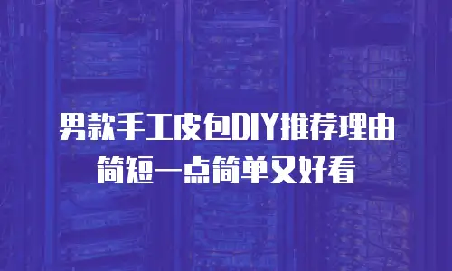 男款手工皮包DIY推荐理由简短一点简单又好看