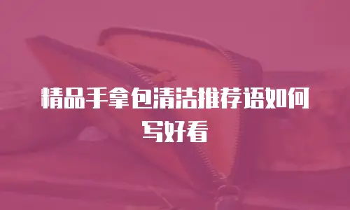 精品手拿包清洁推荐语如何写好看