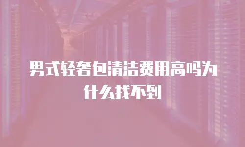 男式轻奢包清洁费用高吗为什么找不到